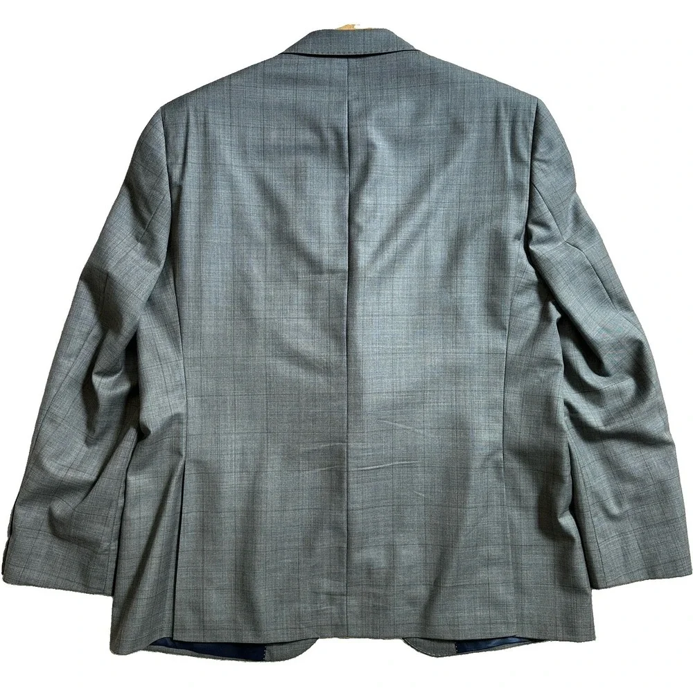 Jack Victor Elite Norway Men's Size 46R Wool Blazer Gray Check Sport Coat Canada